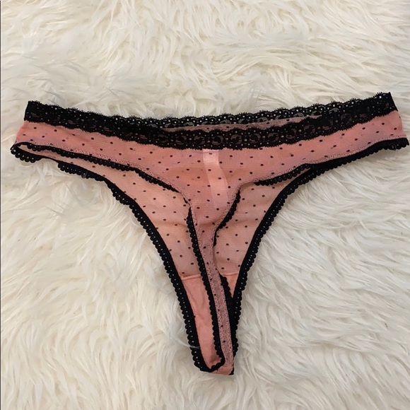 NWOT Gilligan & O'Malley Pink Polka Dot Thong - Picture 4 of 4
